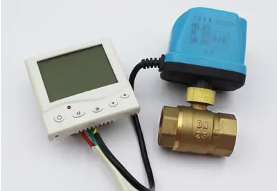 有线温控器+电动两通阀